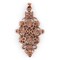Adama Copper Coptic Cross Pendant (45x85mm): Authentic Ethiopian East African Design for Jewelry & Necklace Making